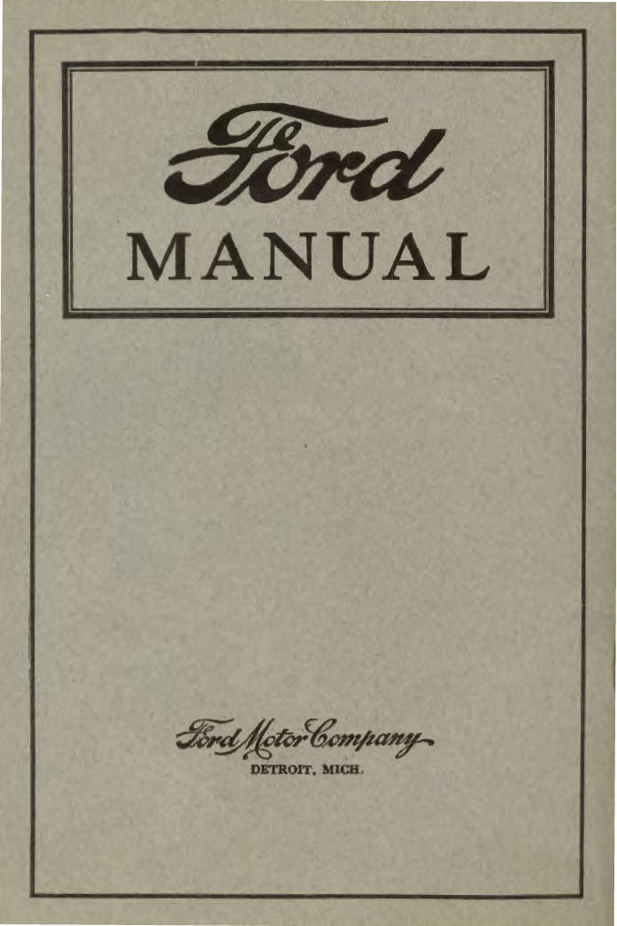1926 Ford Owners Manual